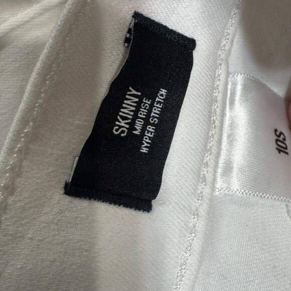 Express‎ skinny mid rise hyper stretch jeans 10s - Picture 6 of 8